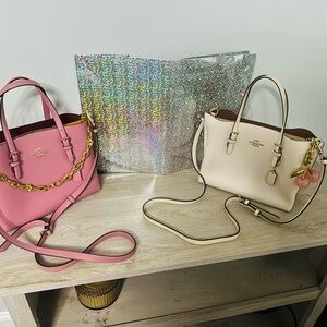Coach Pink and Cream Satchels separate price  80 each